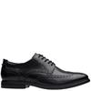 CLARKS  MENS  SHOE - BLACK LEATHER